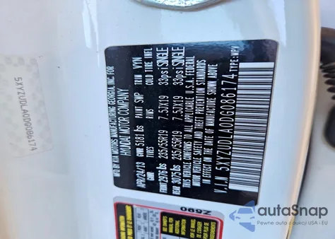 2013 Hyundai Santa Fe Sport 2.0T from USA, damaged, VIN 5XYZUDLA0DG086174